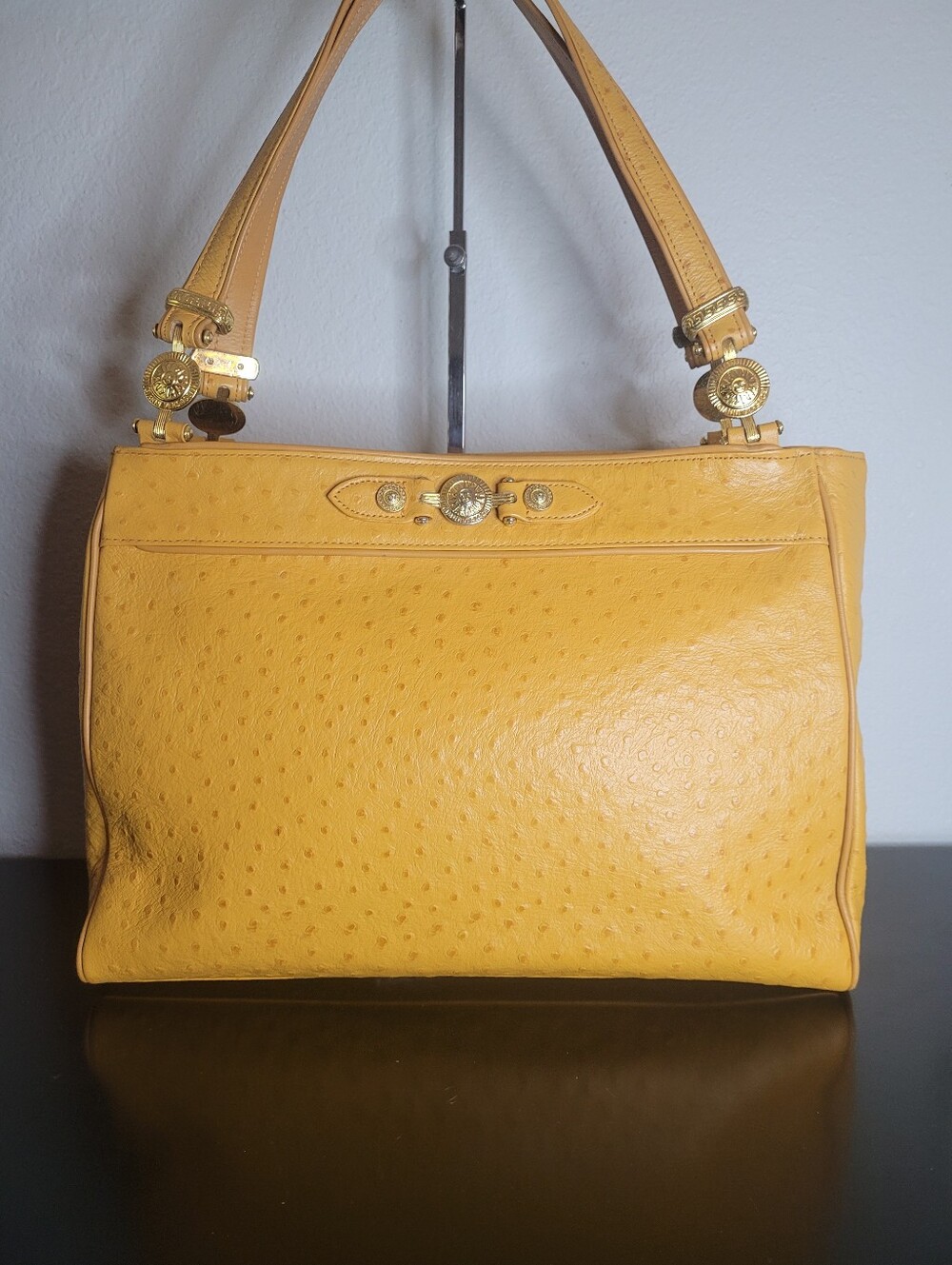 Versace Ostrich Shoulder/Tote Bag - Picture 2 of 16